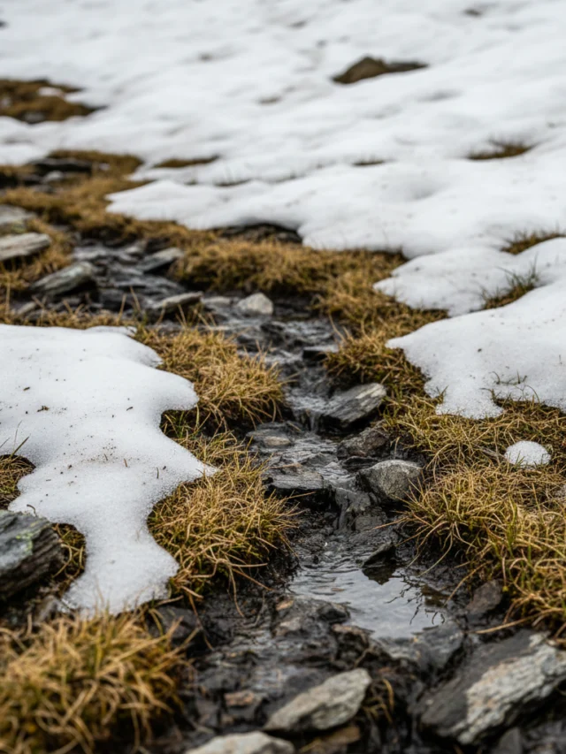 “Melting early-winter snow in the European Alps.”